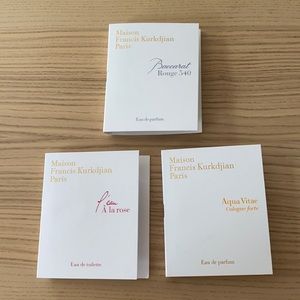 3 Madison Francis Kurkdjian Paris Samples Including Baccarat Rouge 540